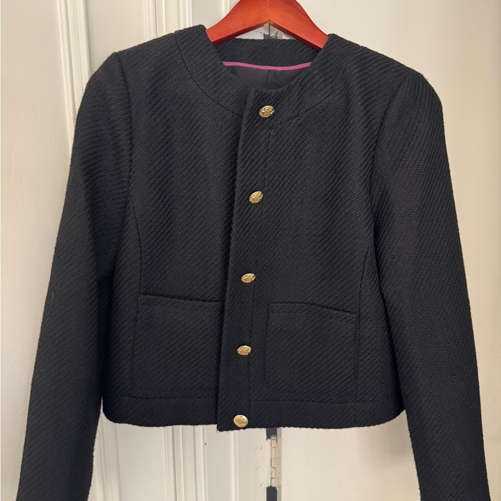 J. Crew Black tweet lady jacket size 8